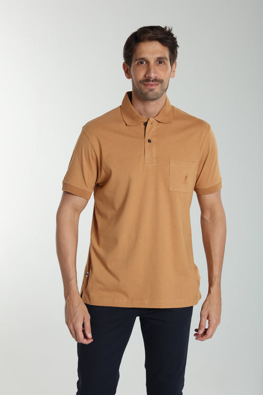 Polo manches courtes PJEY tabac