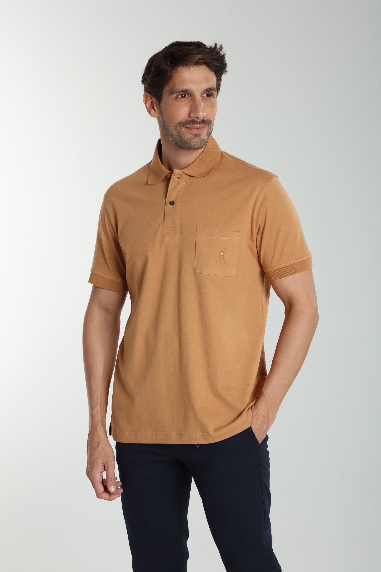 Polo manches courtes PJEY tabac
