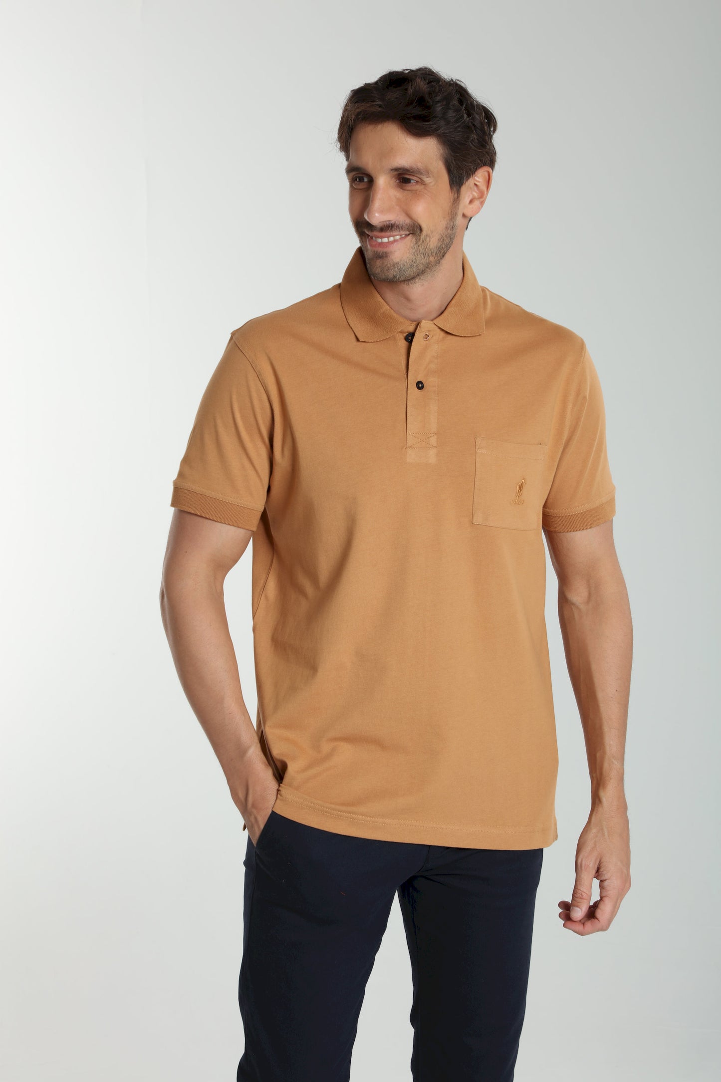 Polo manches courtes PJEY tabac