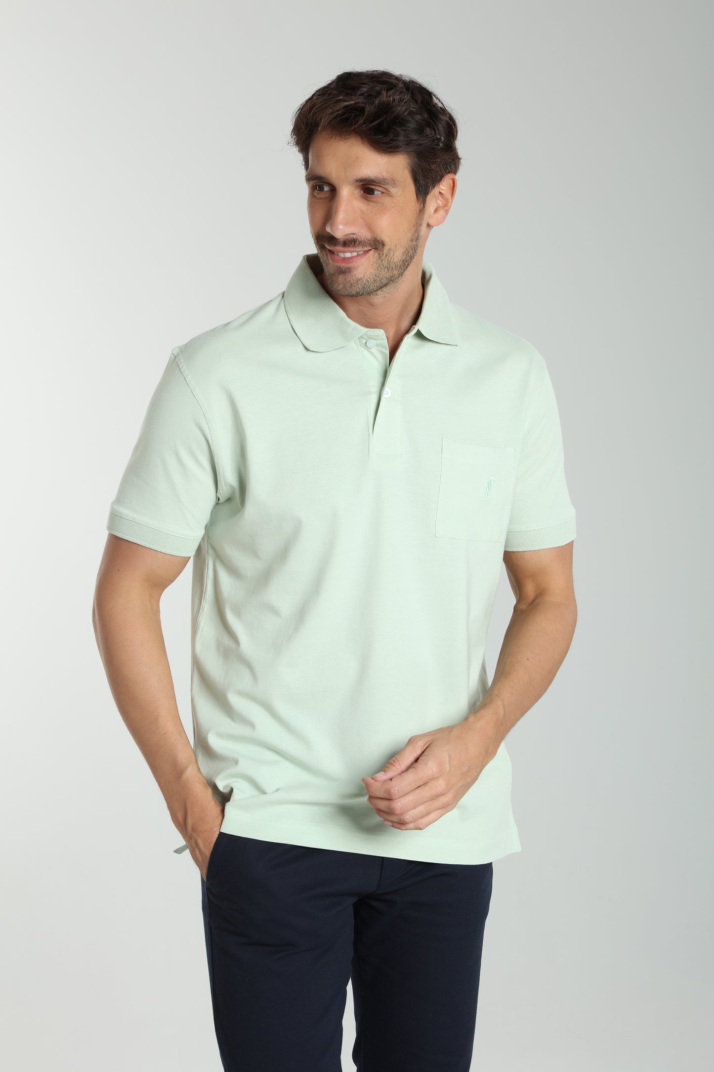 Polo manches courtes PJEY céladon