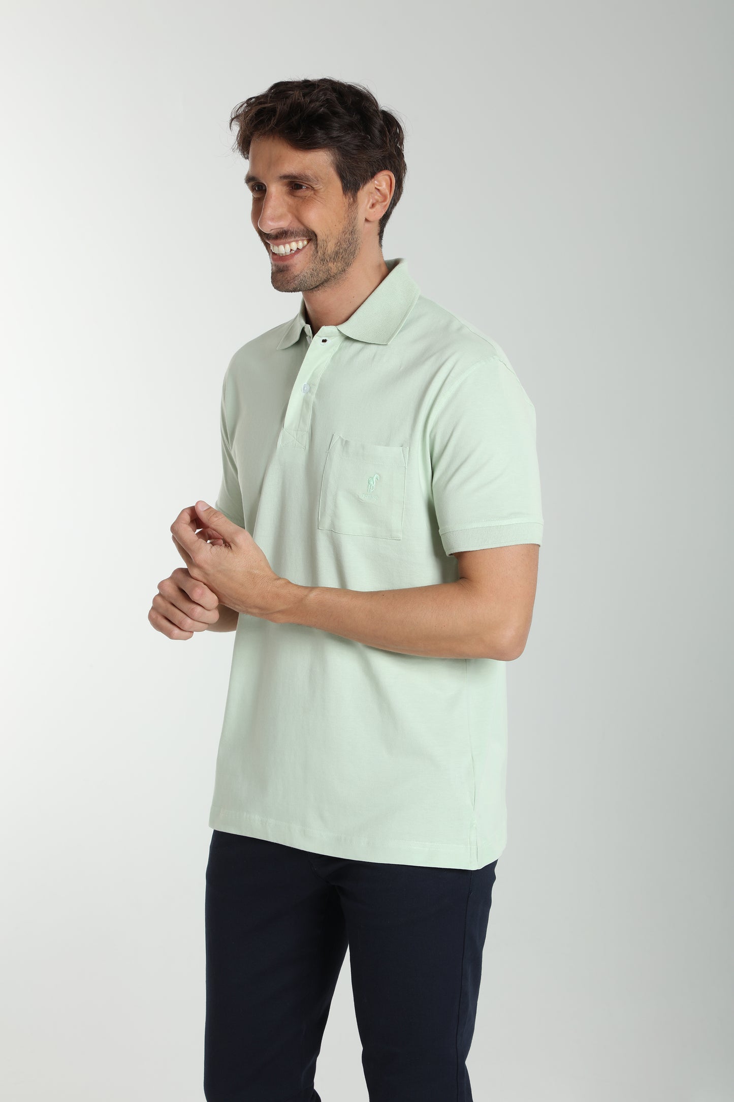 Polo manches courtes PJEY céladon