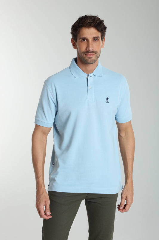 Polo manches courtes PAUL bleu ciel