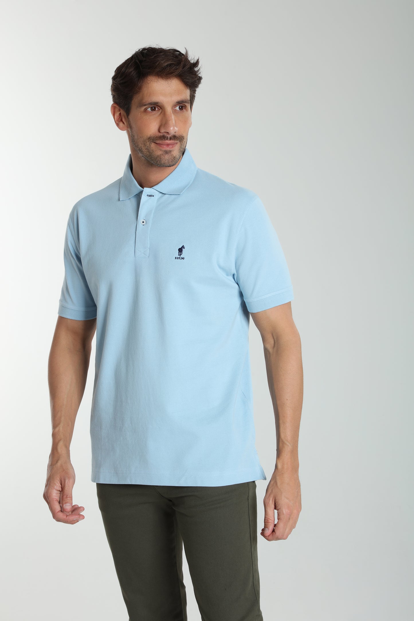 Polo manches courtes PAUL bleu ciel