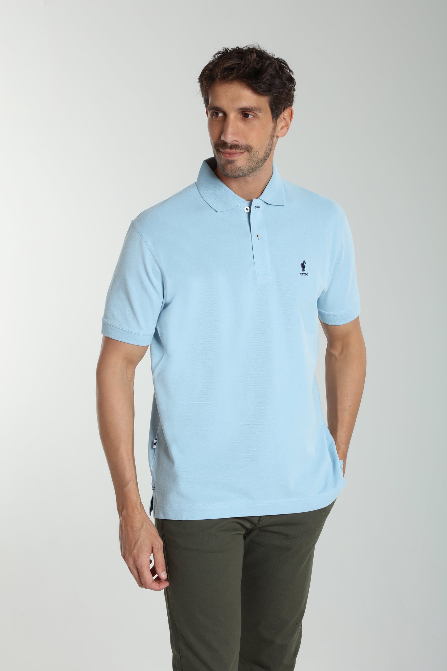 Polo manches courtes PAUL bleu ciel
