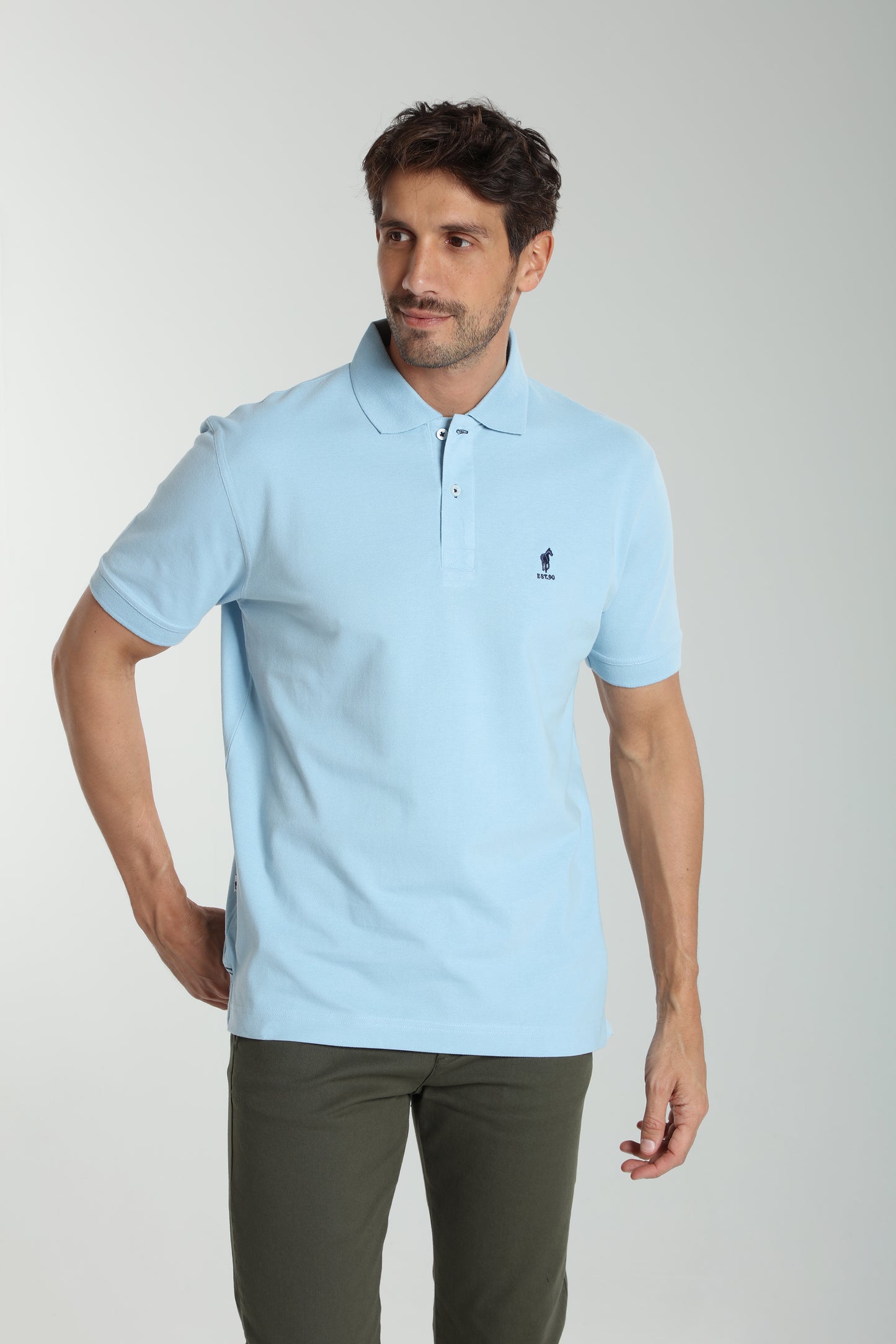 Polo manches courtes PAUL bleu ciel