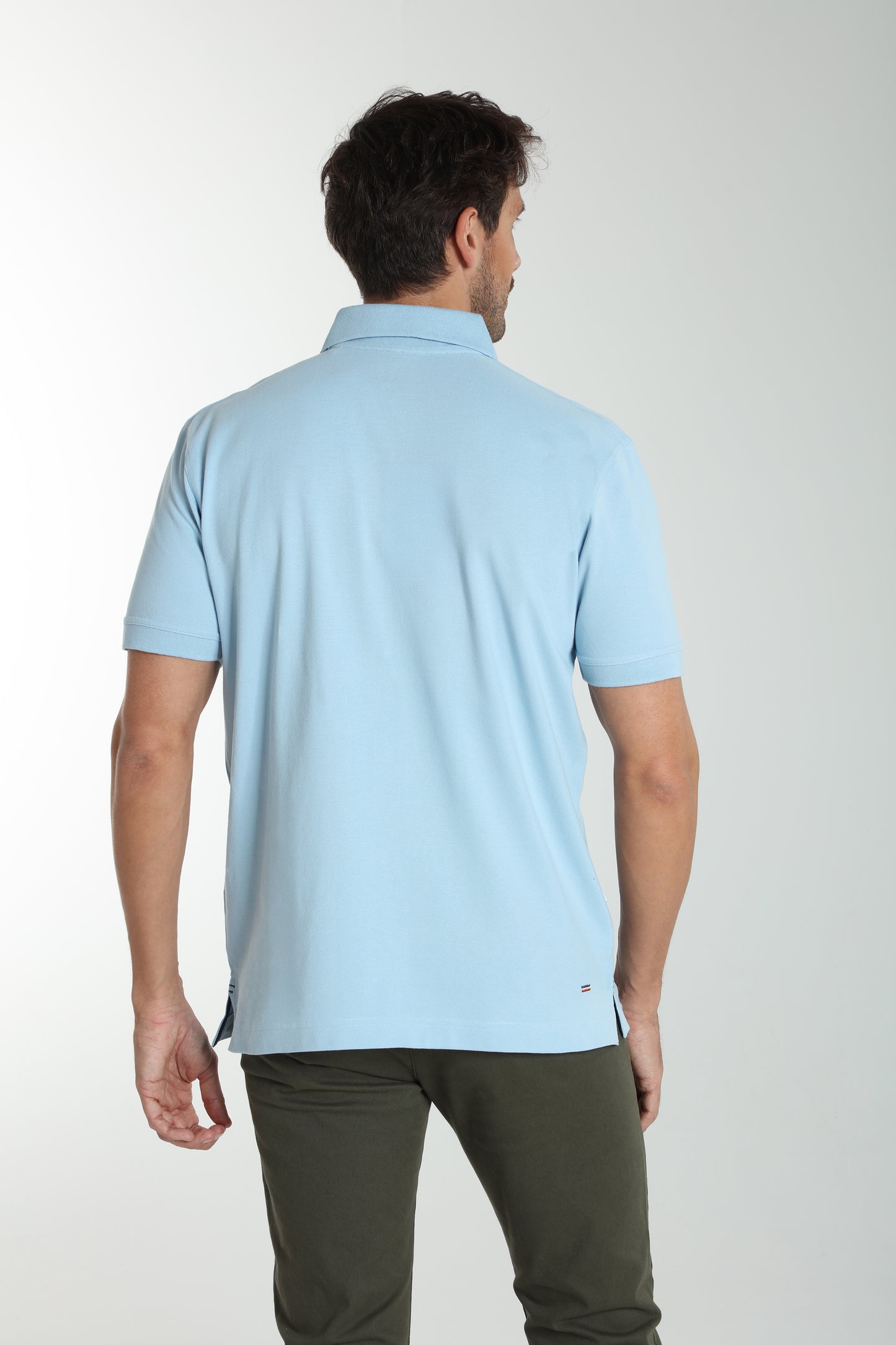 Polo manches courtes PAUL bleu ciel