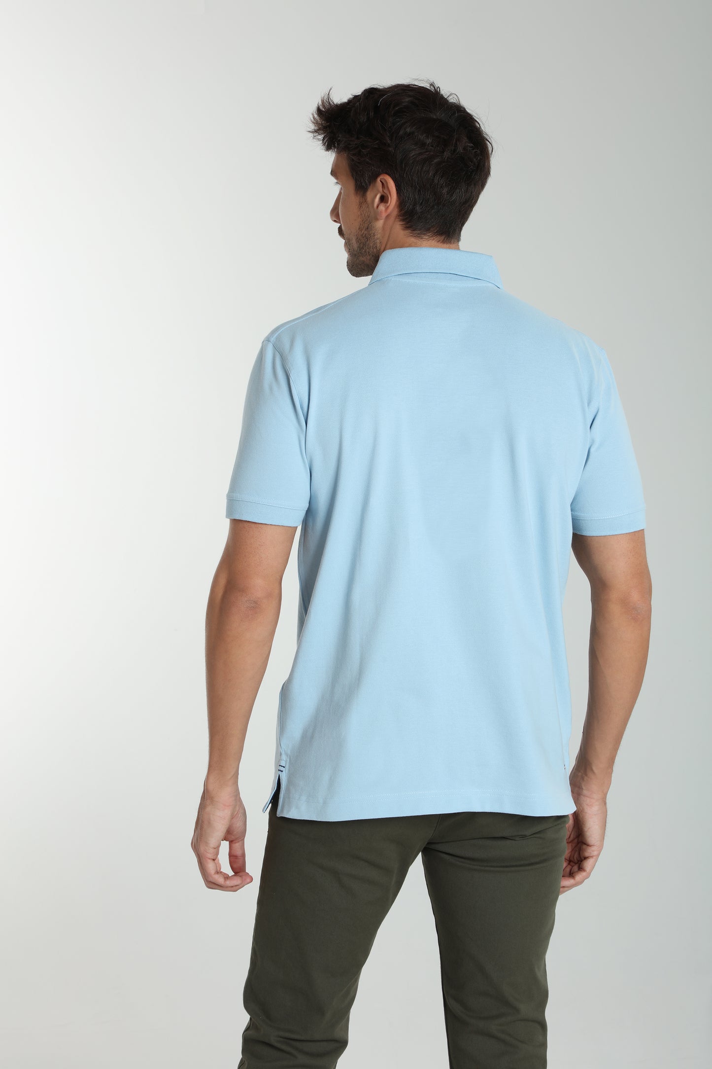 Polo manches courtes PAUL bleu ciel