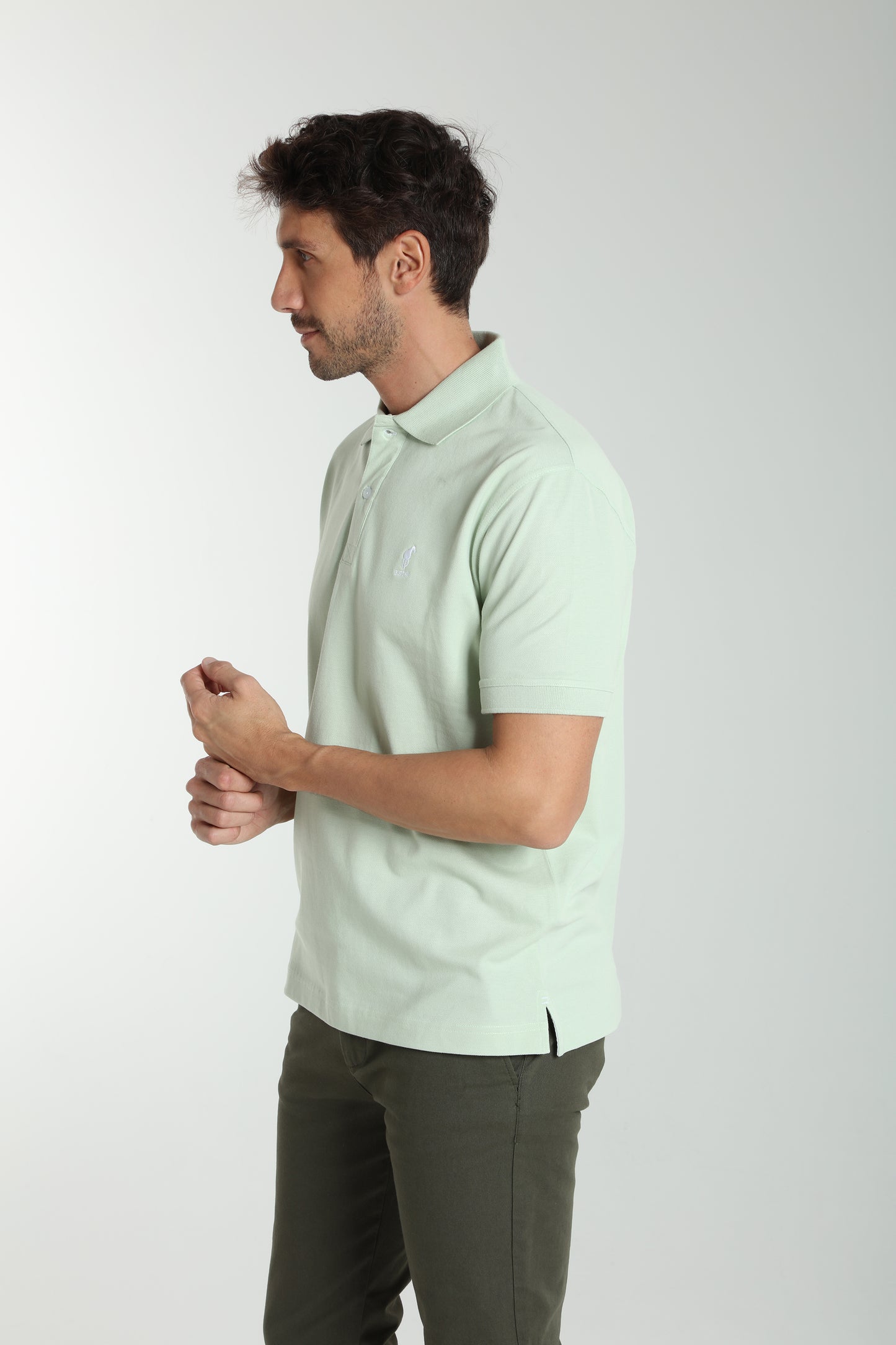 Polo manches courtes PAUL céladon