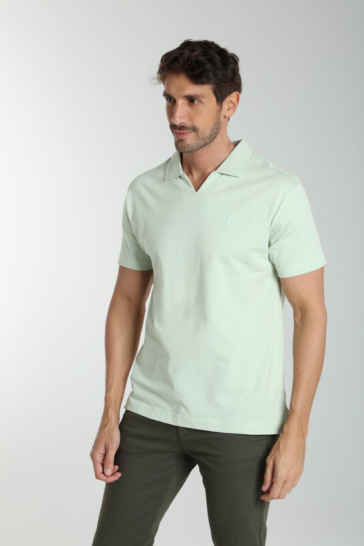 Polo manches courtes PAT céladon