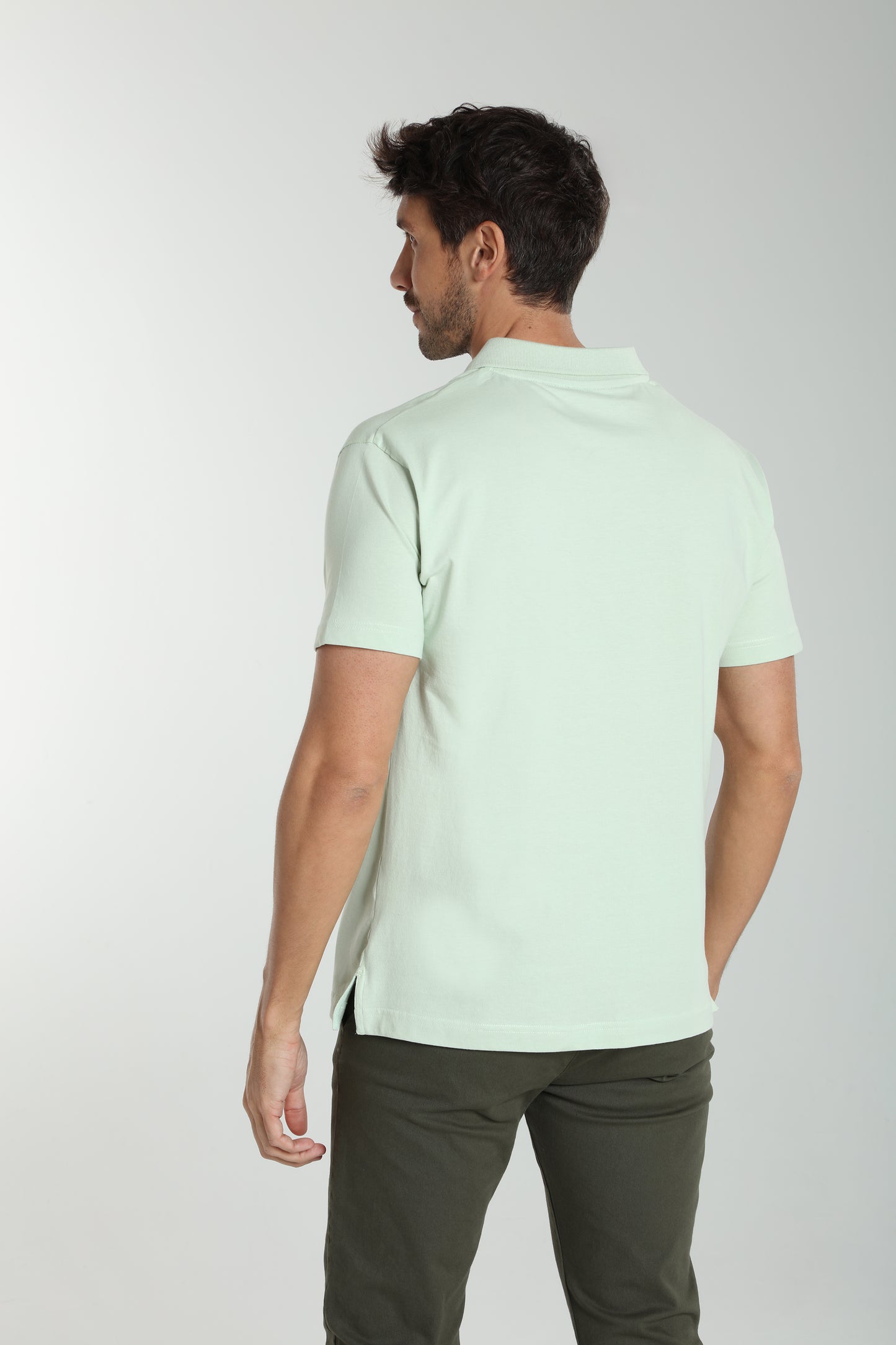 Polo manches courtes PAT céladon