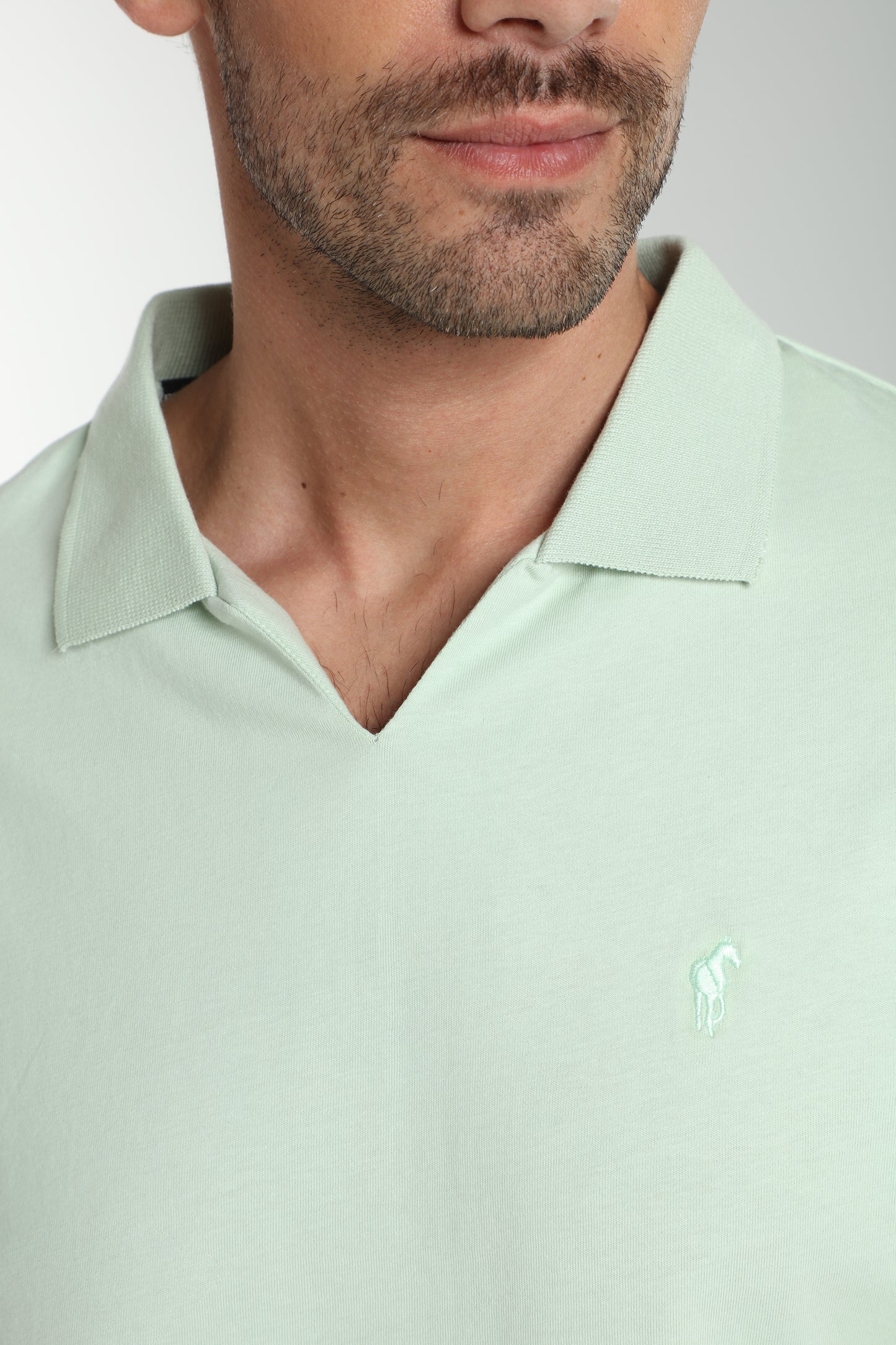 Polo manches courtes PAT céladon
