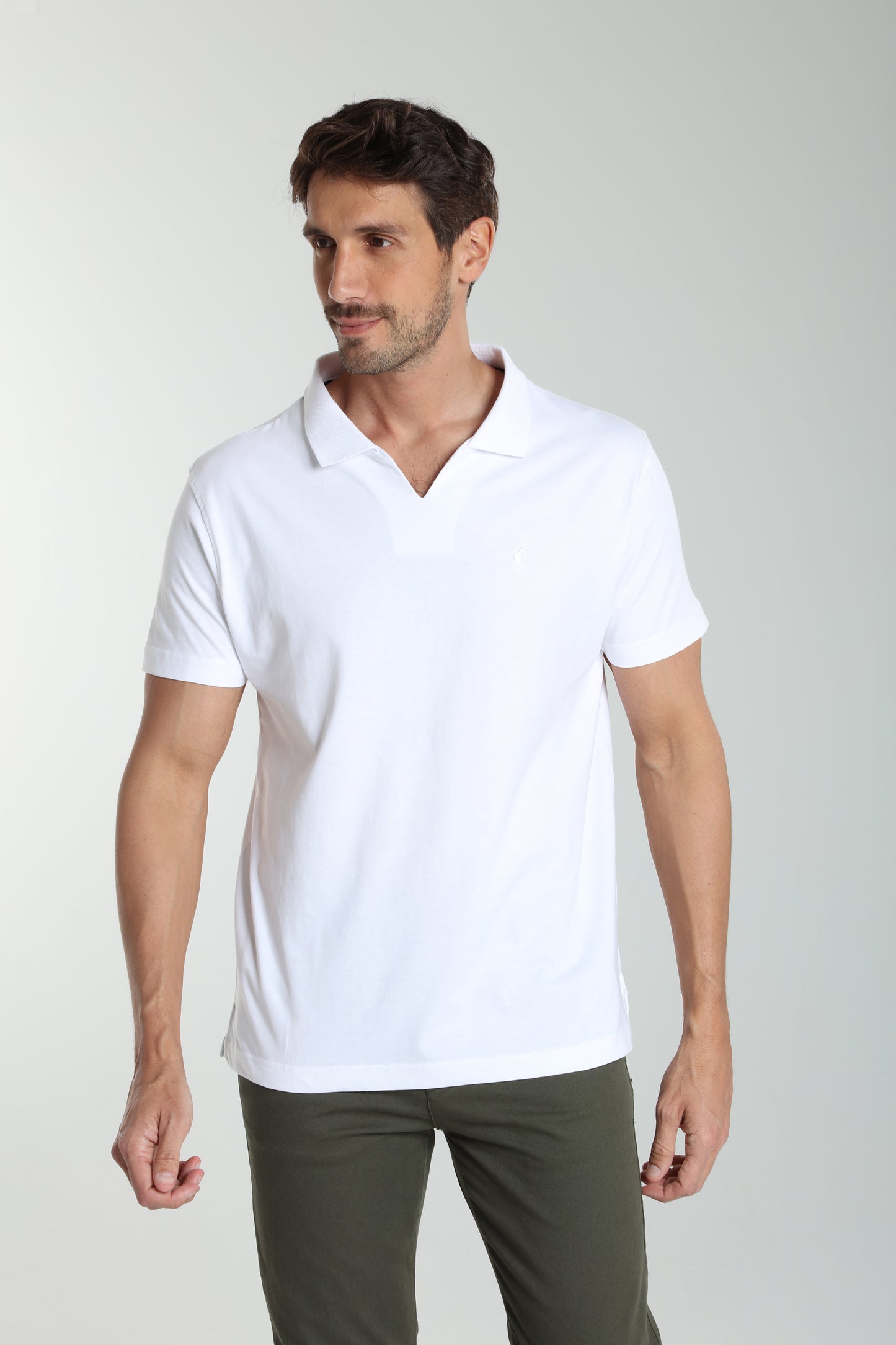 Polo manches courtes PAT blanc