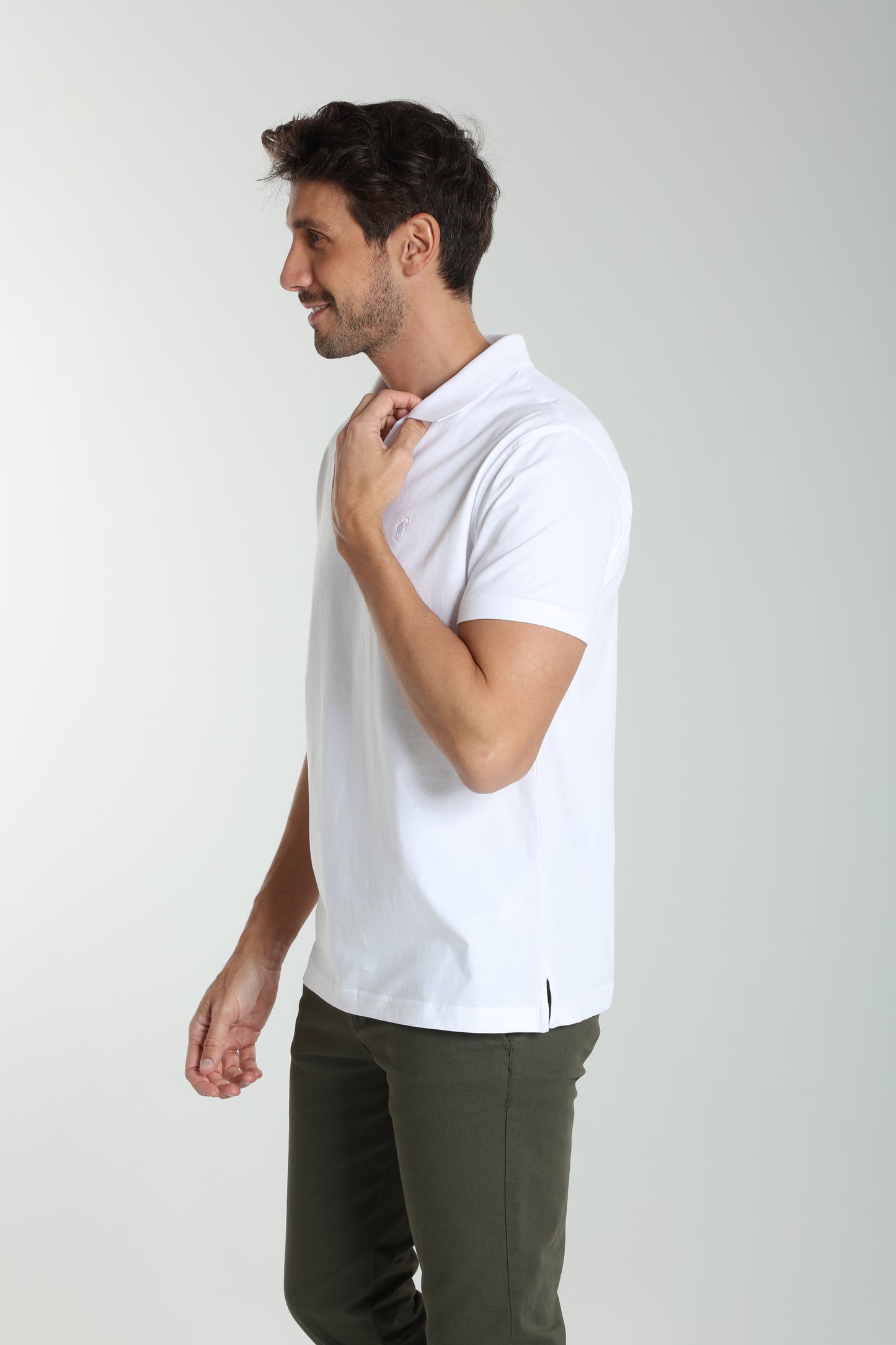 Polo manches courtes PAT blanc