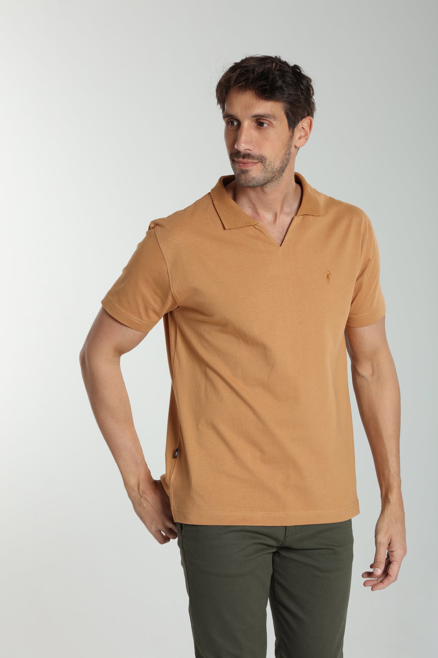 Polo manches courtes PAT tabac