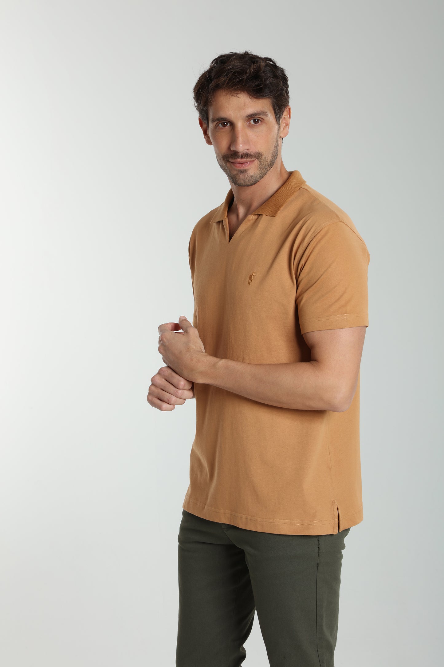 Polo manches courtes PAT tabac