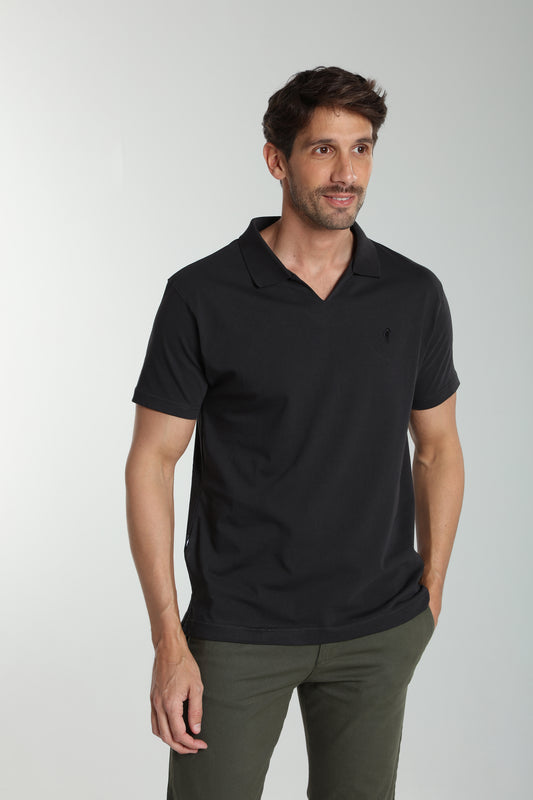 Polo manches courtes PAT noir