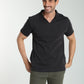 Polo manches courtes PAT noir