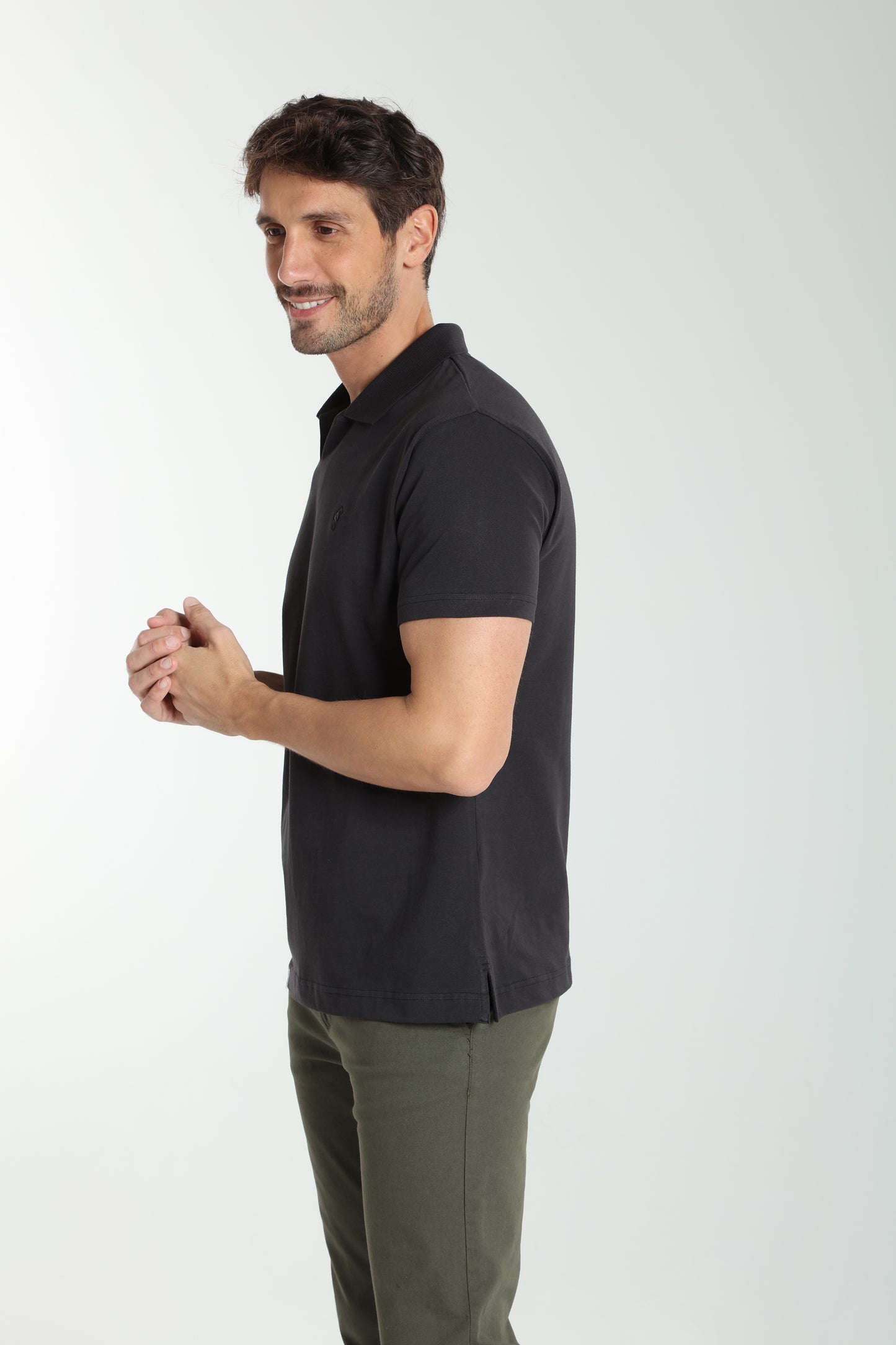 Polo manches courtes PAT noir