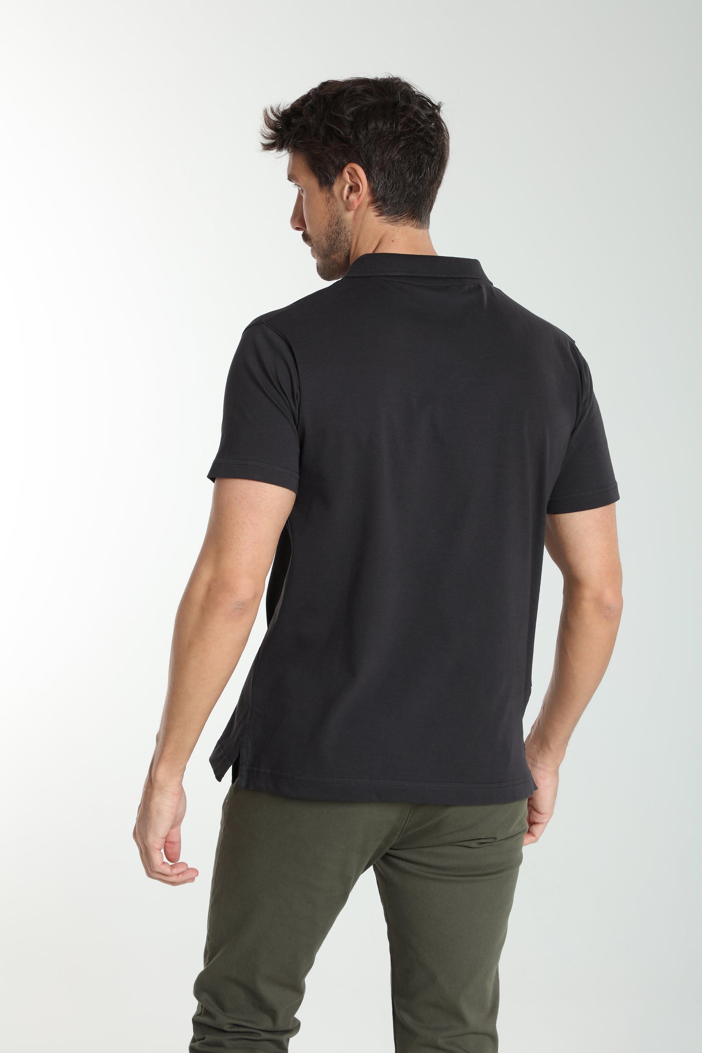 Polo manches courtes PAT noir