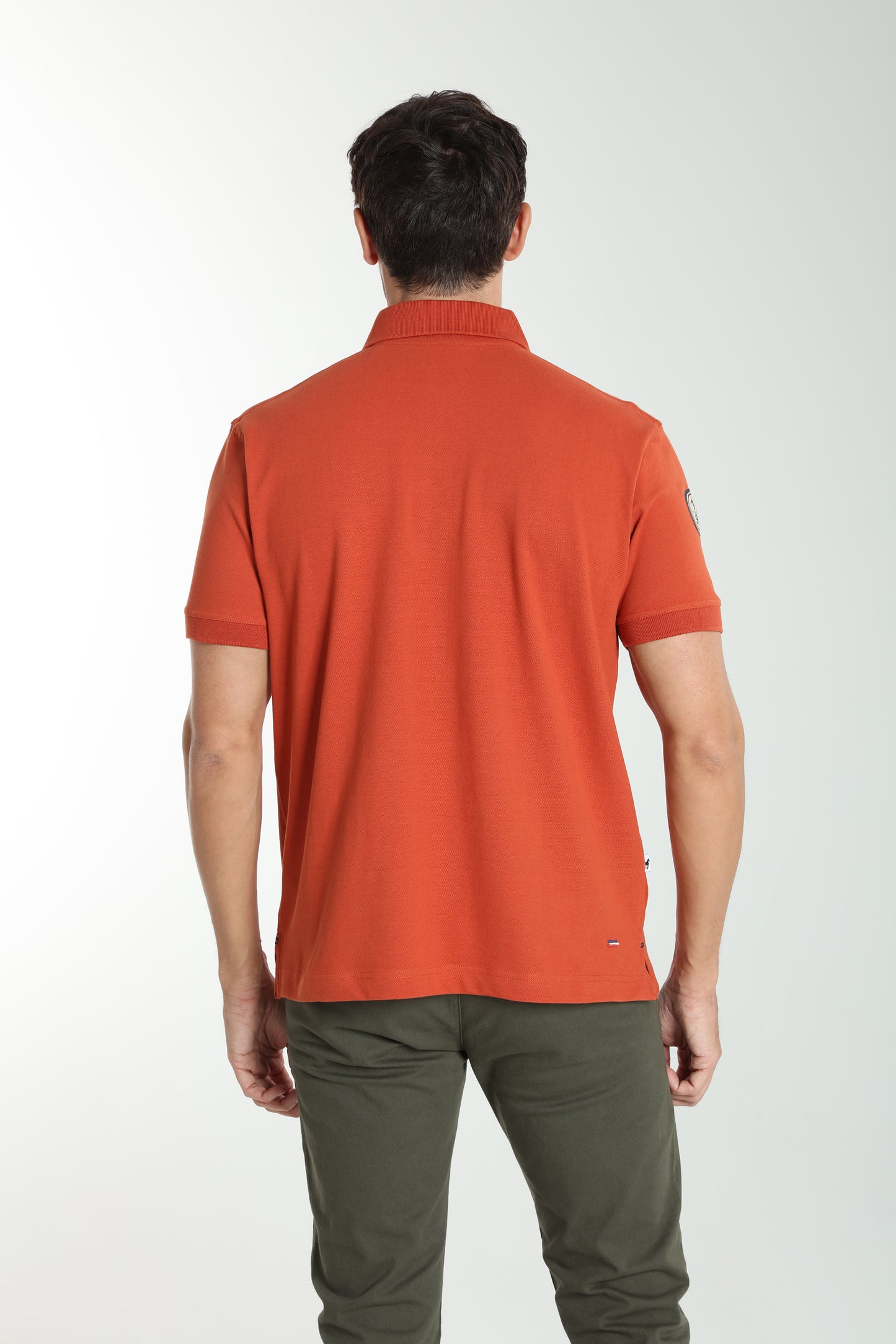 Polo manches courtes PING brique