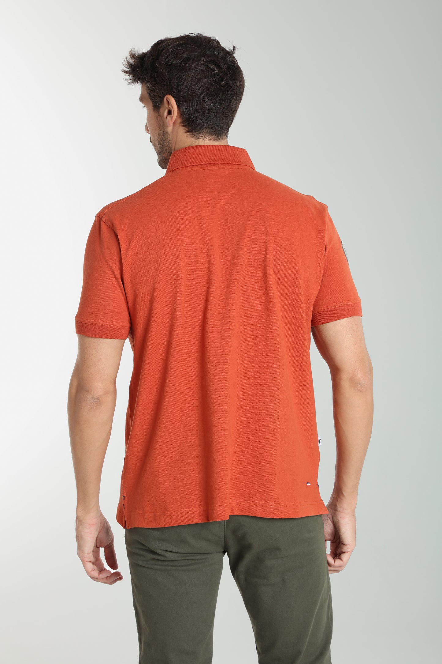 Polo manches courtes PING brique