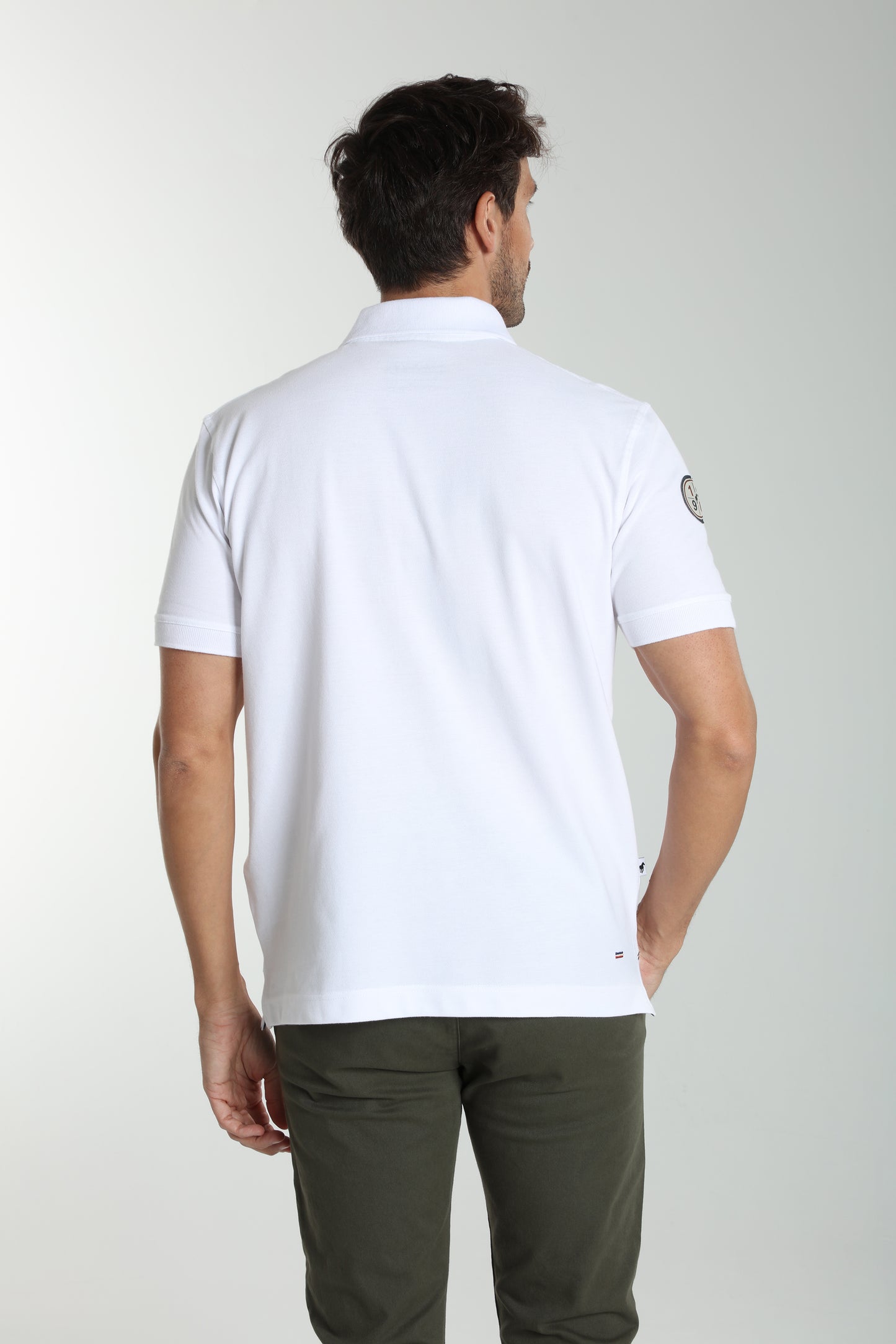 Polo manches courtes PING blanc