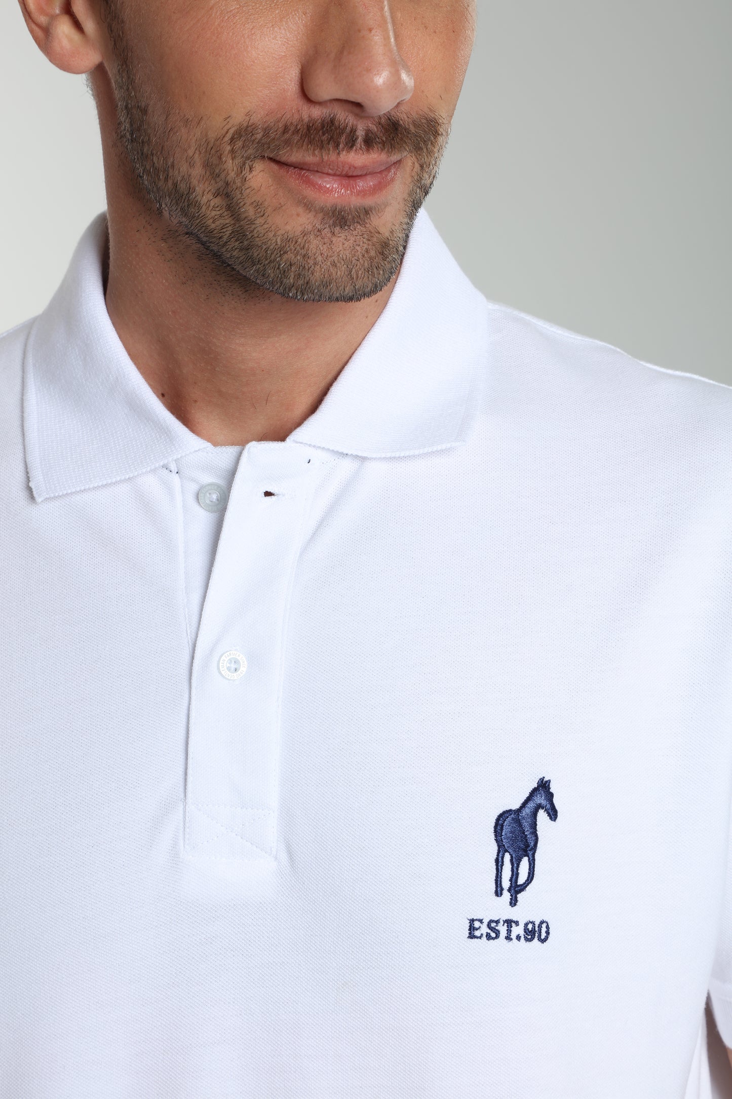 Polo manches courtes PING blanc