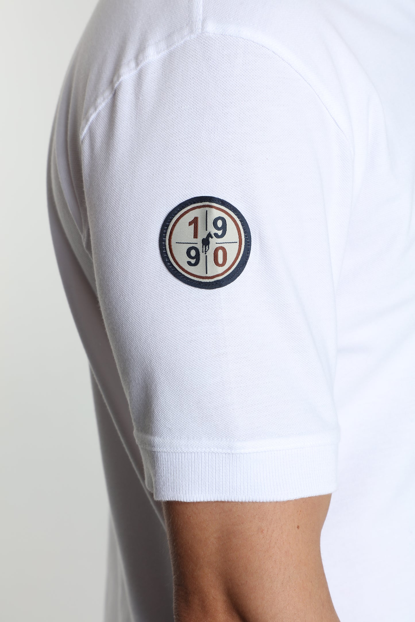 Polo manches courtes PING blanc