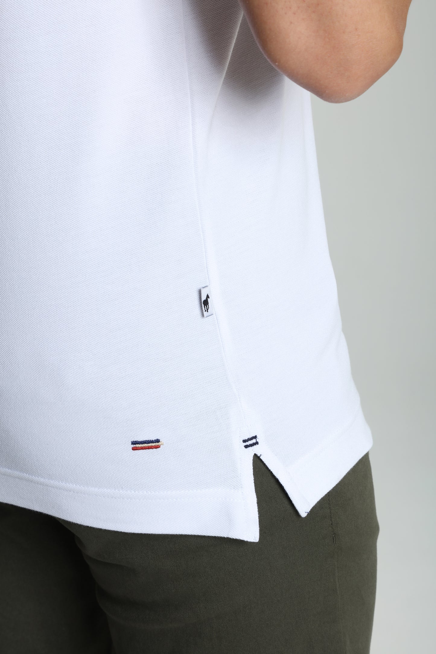 Polo manches courtes PING blanc