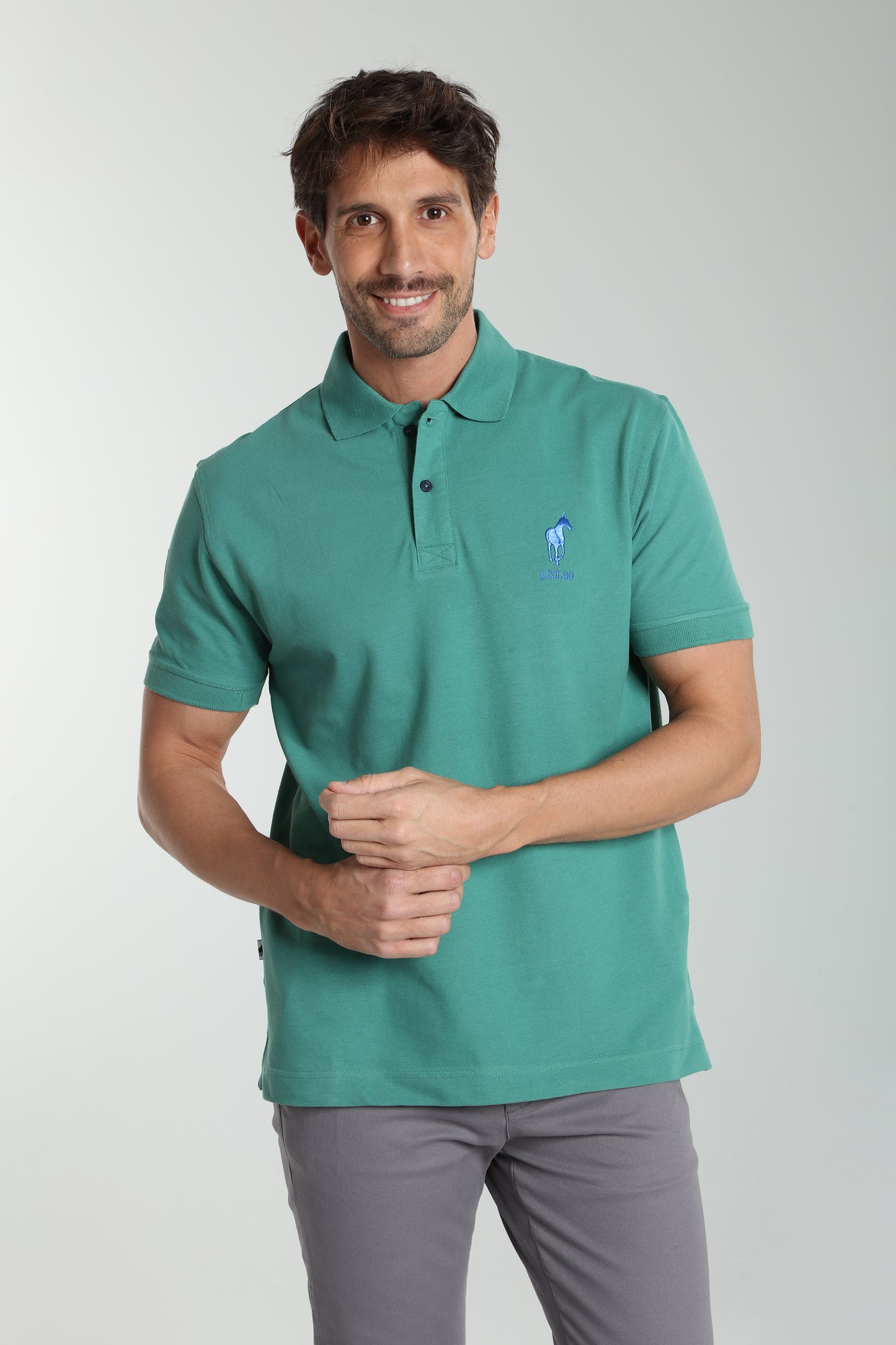 Polo manches courtes PING vert
