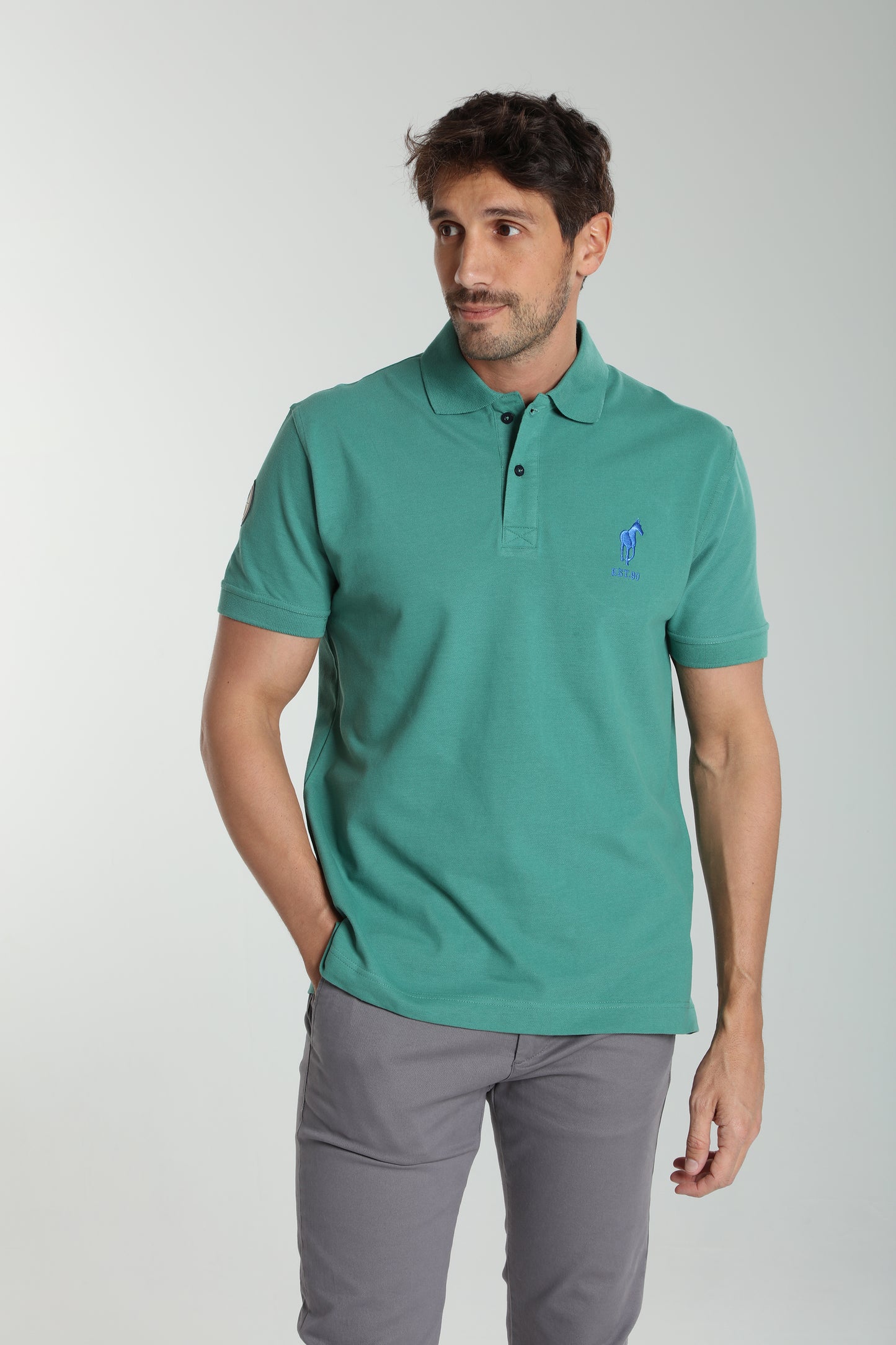Polo manches courtes PING vert