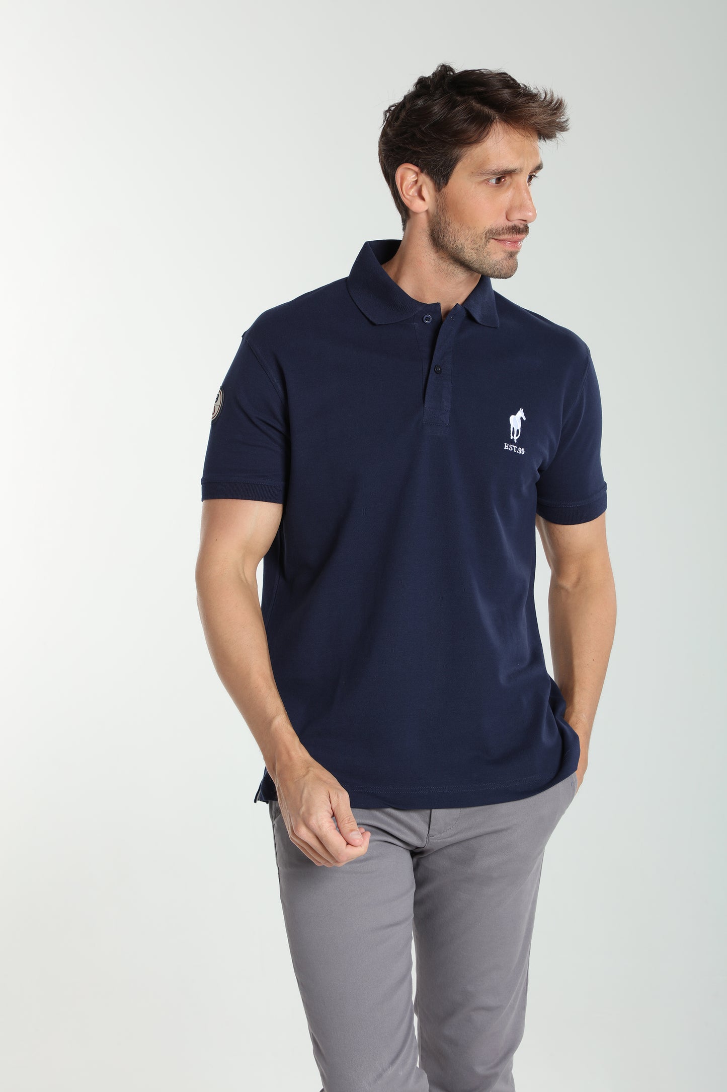 Polo manches courtes PING marine