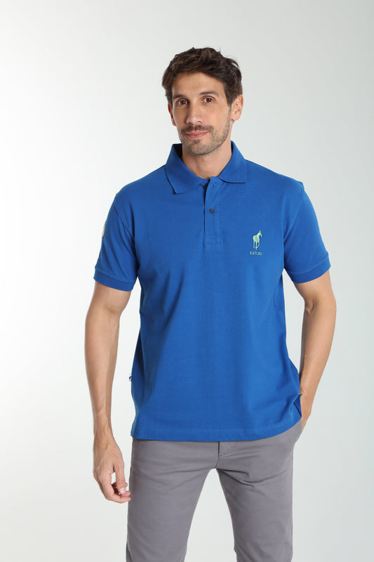 Polo manches courtes PING bleu