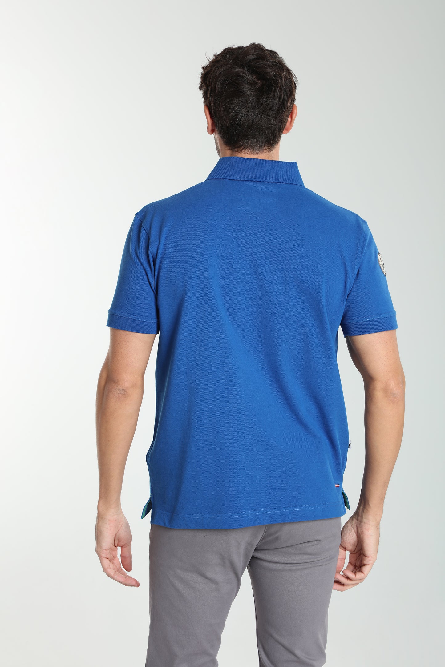 Polo manches courtes PING bleu
