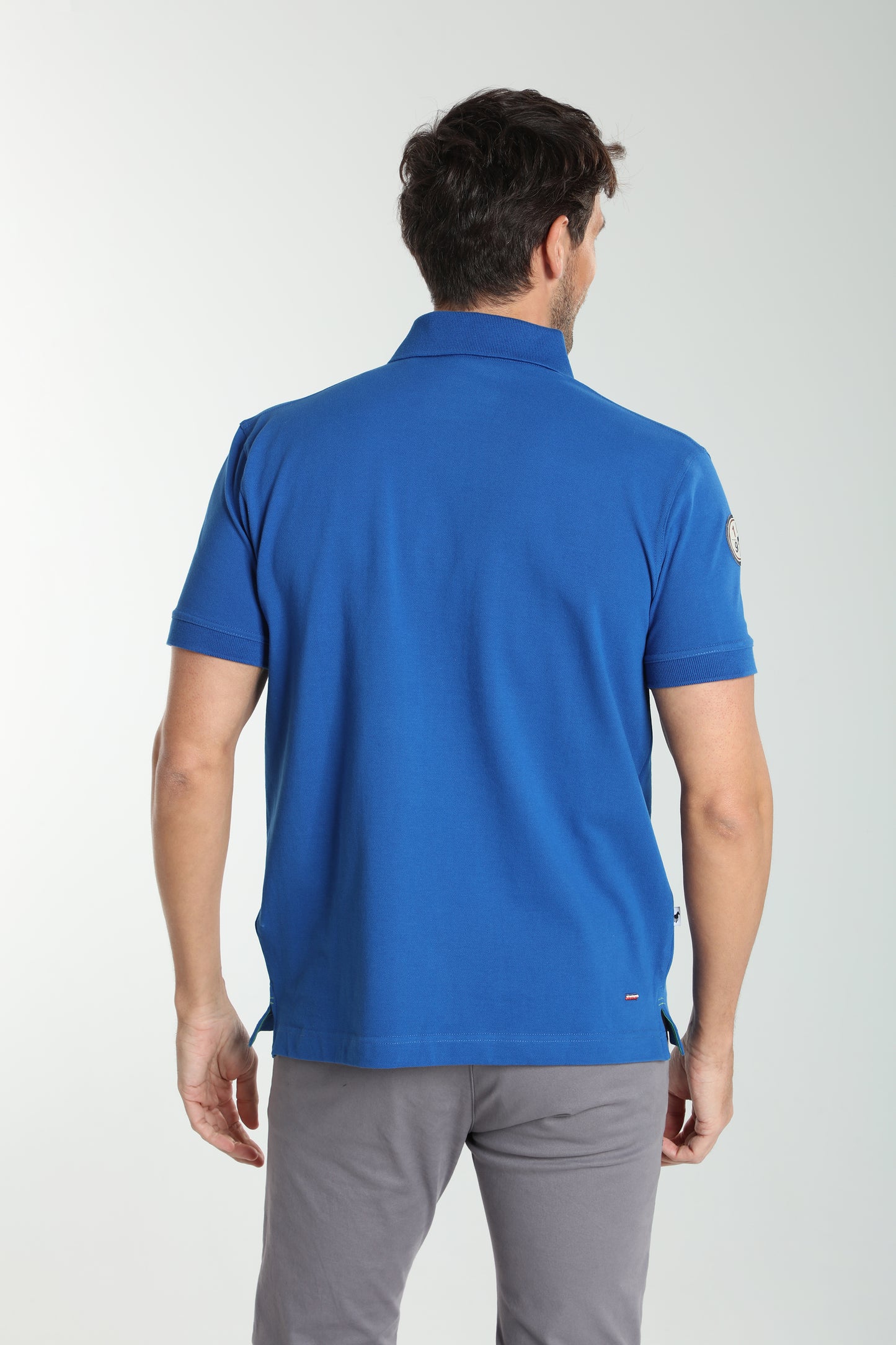 Polo manches courtes PING bleu
