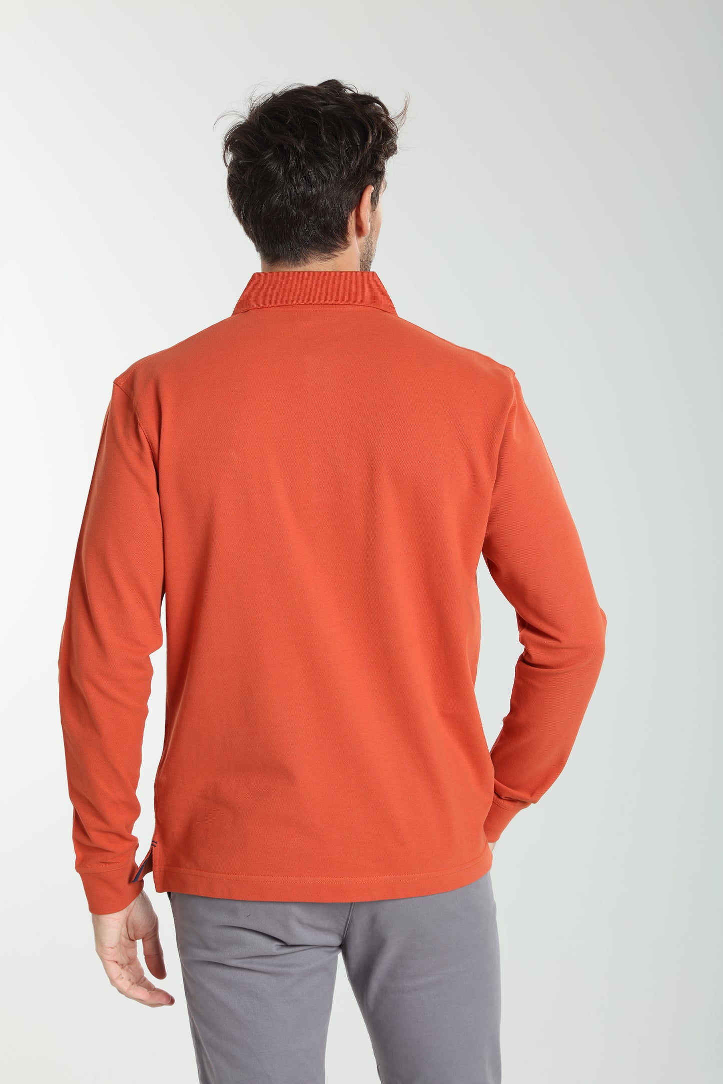 Polo manches longues PERY brique