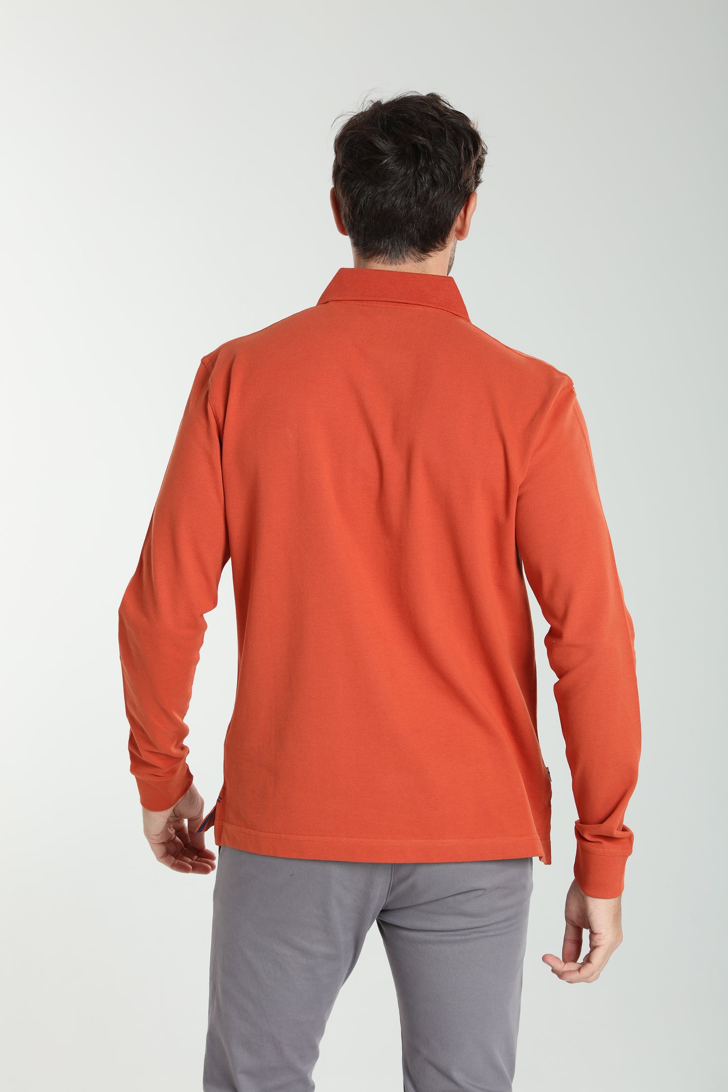 Polo manches longues PERY brique