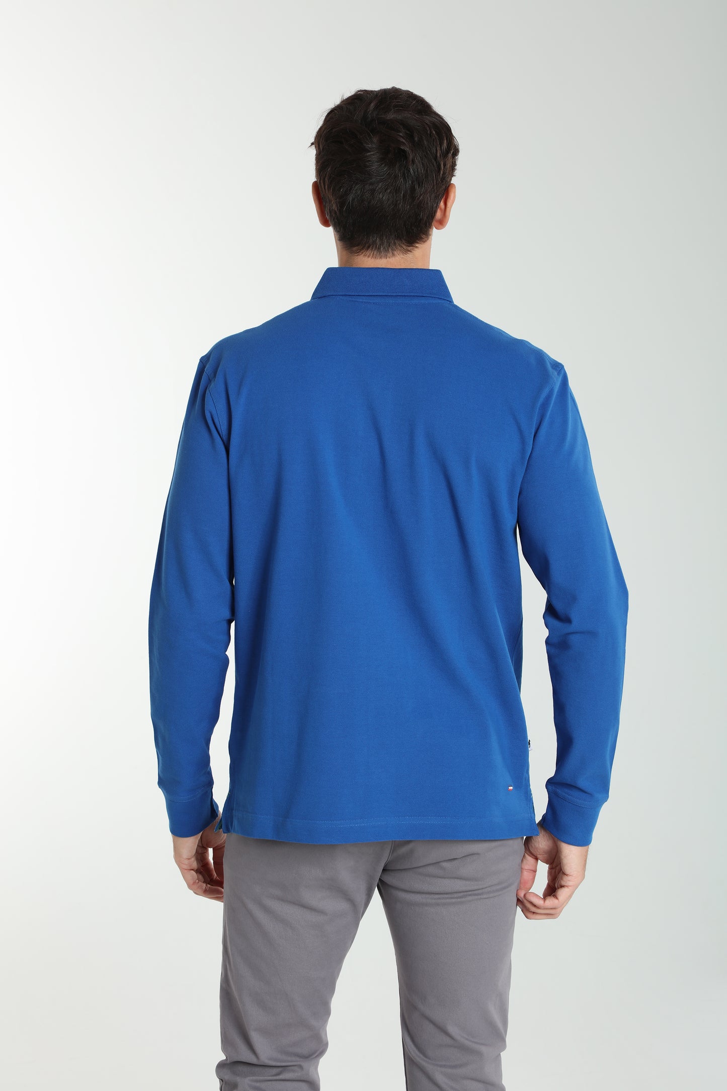 Polo manches longues PERY bleu