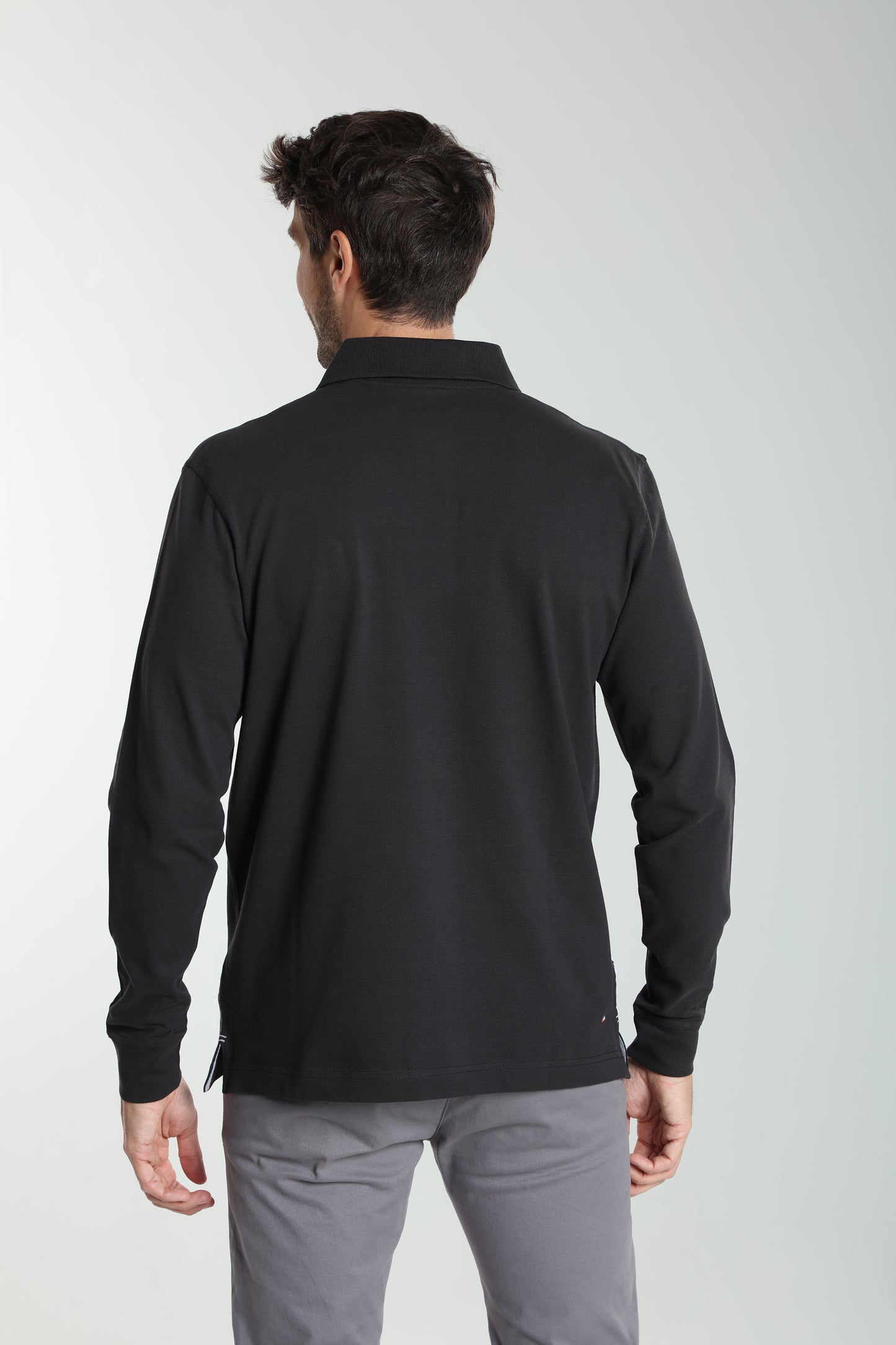 Polo manches longues PERY noir