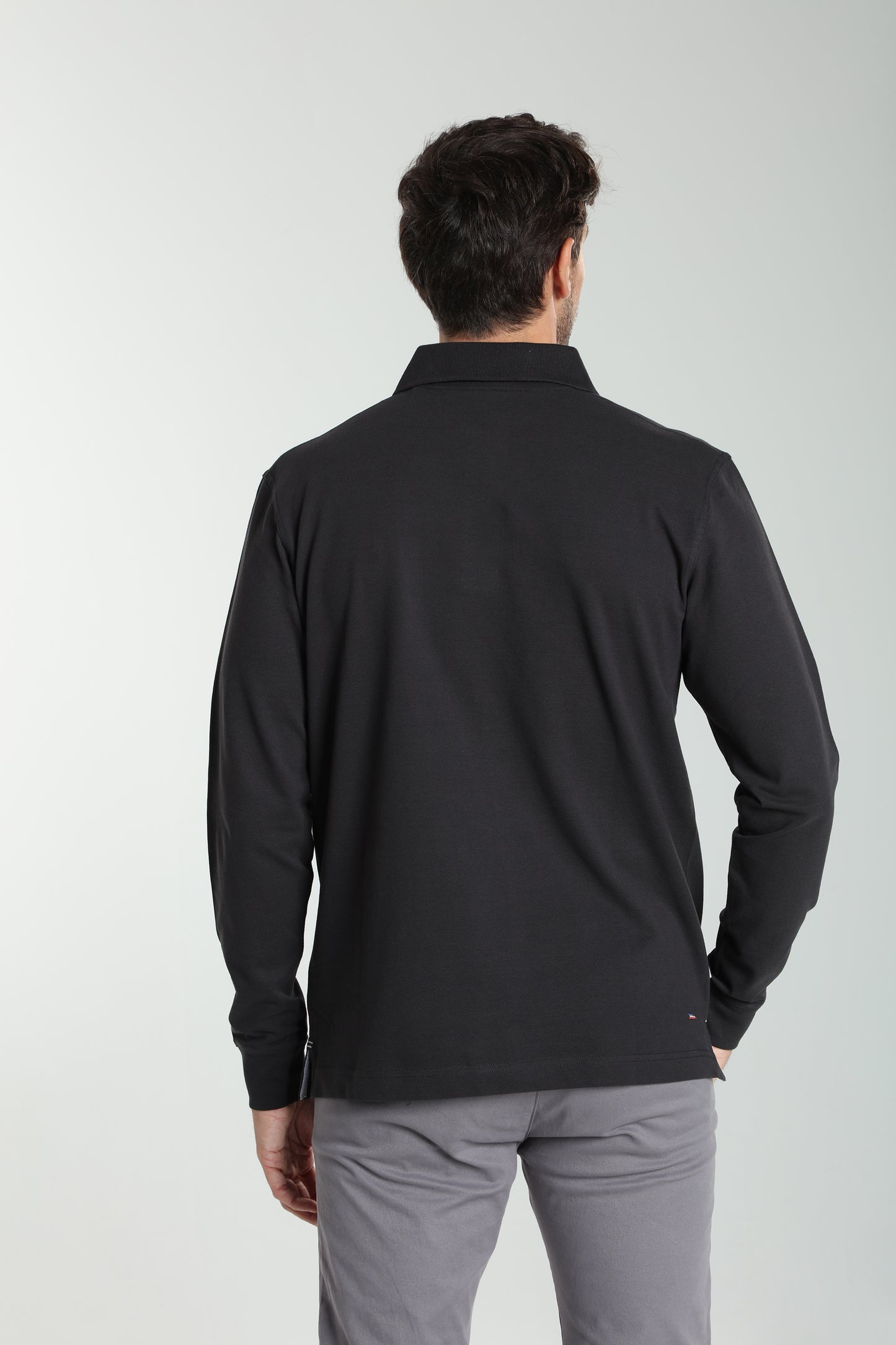 Polo manches longues PERY noir