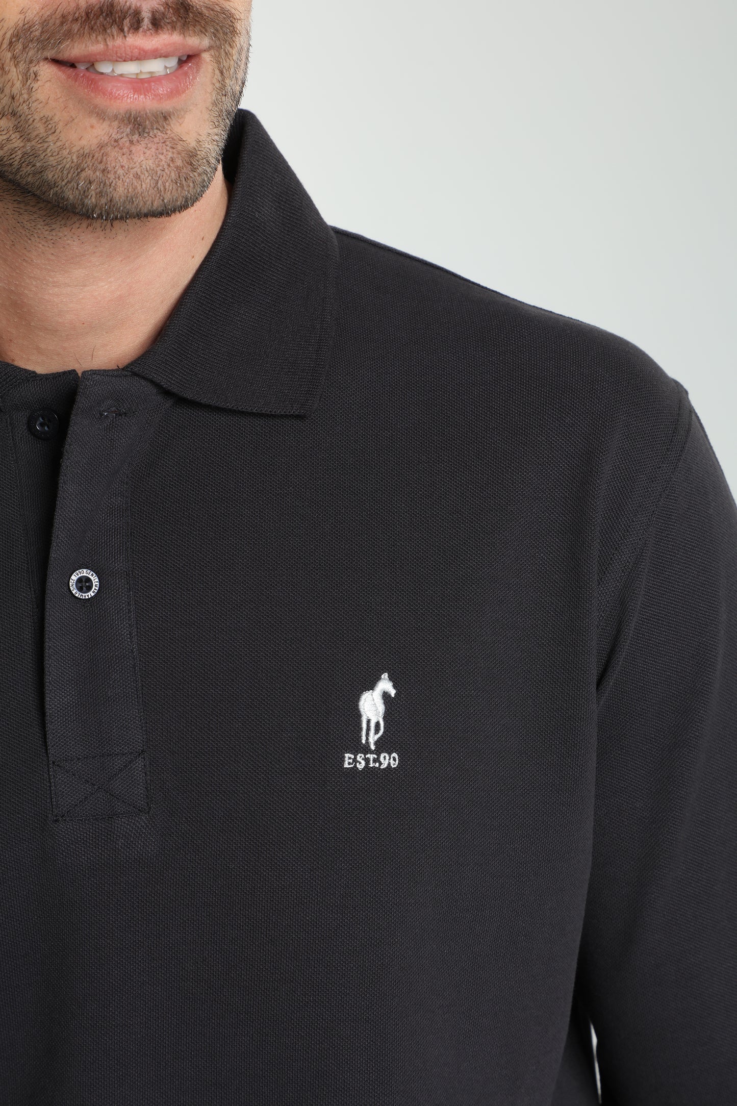 Polo manches longues PERY noir