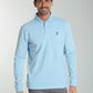 Polo manches longues PERY bleu ciel