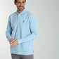 Polo manches longues PERY bleu ciel