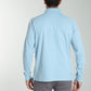 Polo manches longues PERY bleu ciel