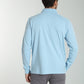 Polo manches longues PERY bleu ciel