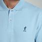 Polo manches longues PERY bleu ciel