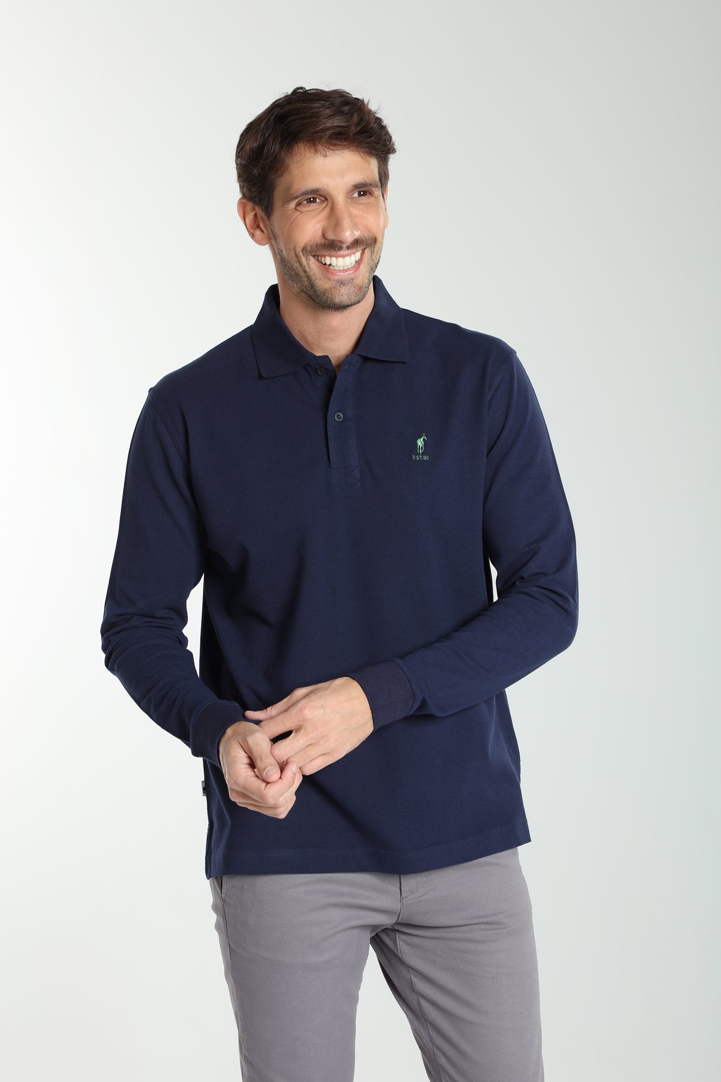 Polo manches longues PERY marine