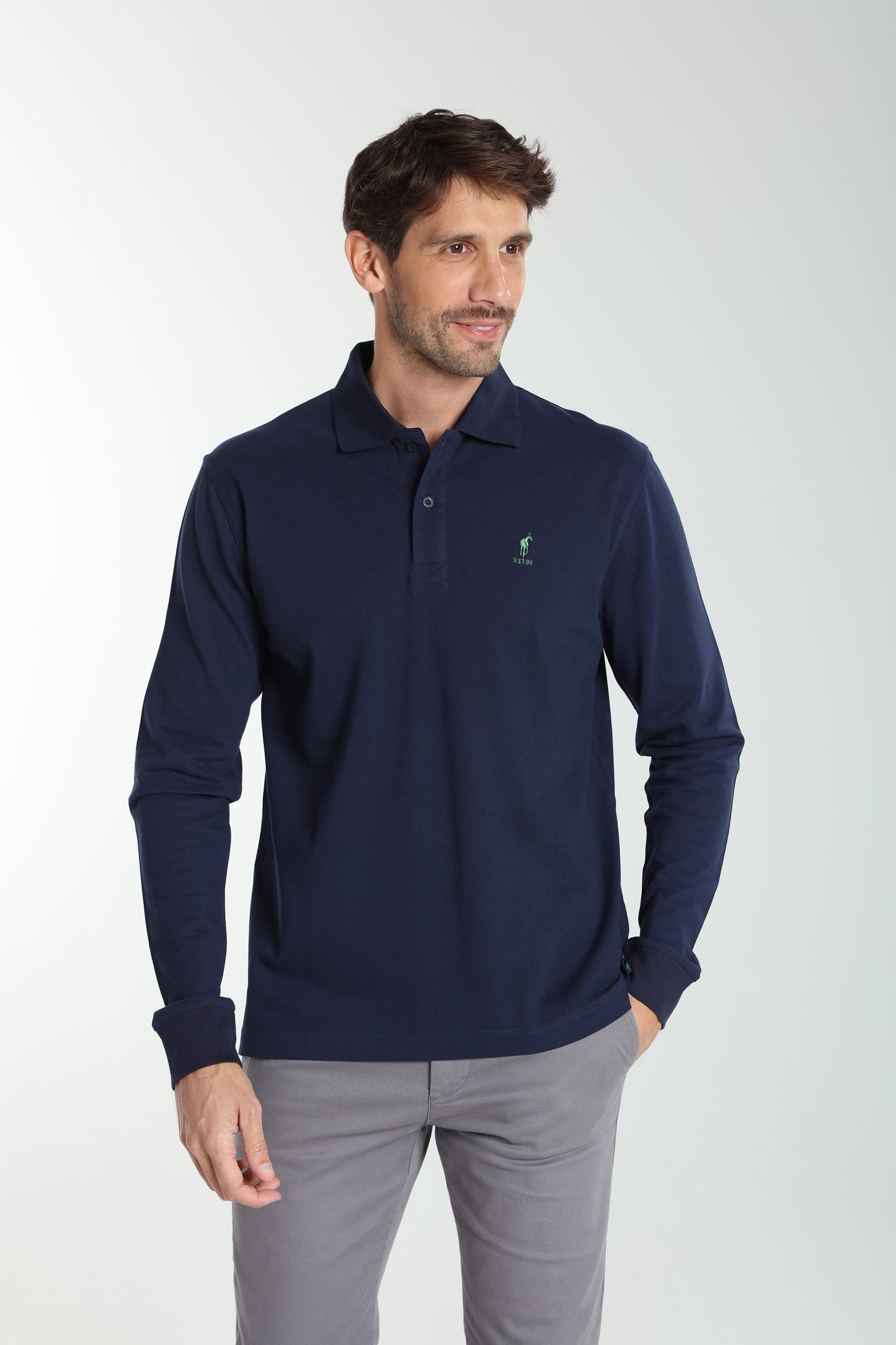 Polo manches longues PERY marine