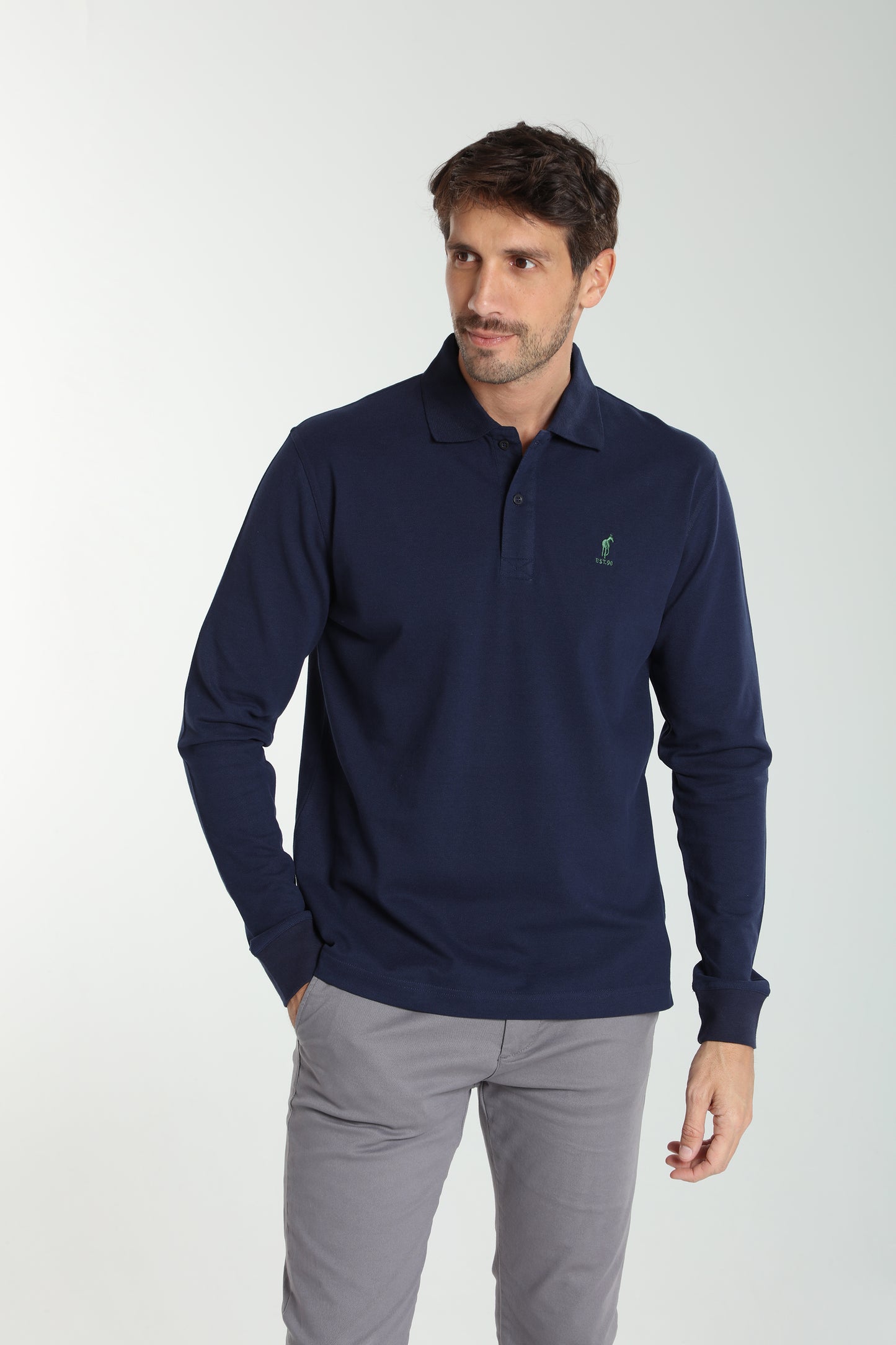 Polo manches longues PERY marine