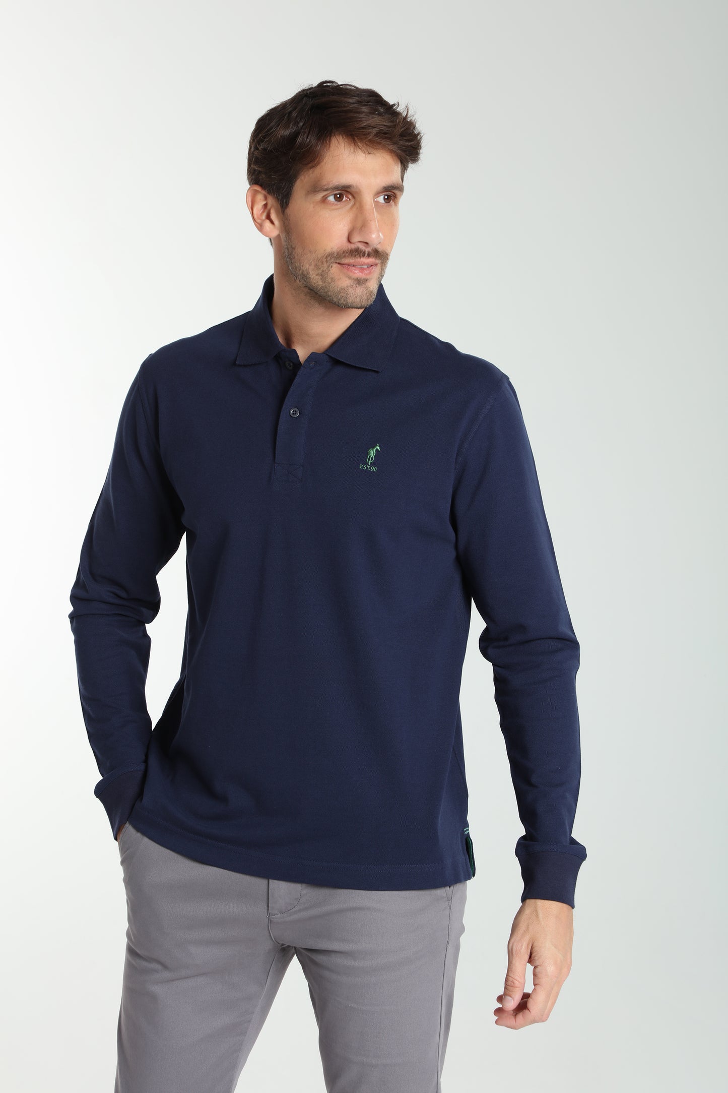 Polo manches longues PERY marine